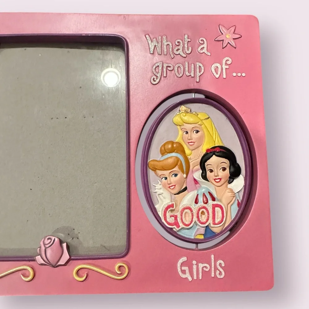 Disney Princess Good Girl Bad Girl Pink Swivel Picture Frame
